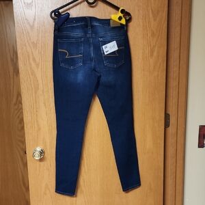 American Eagle Outfitters Dark Blue Skinny Jeans womens 8R number 5188